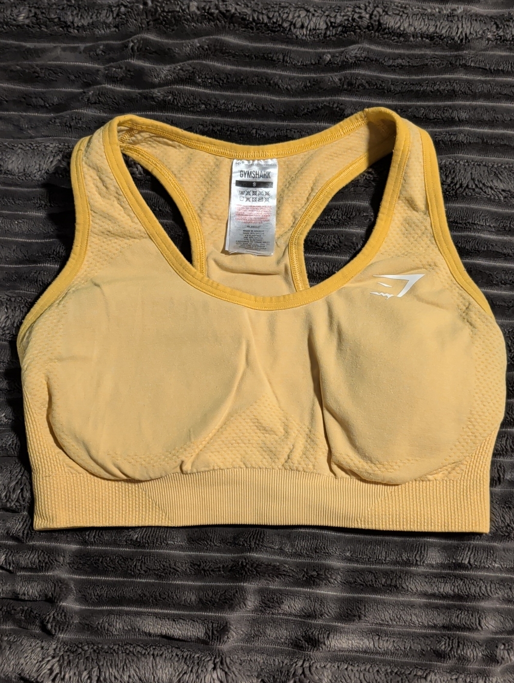 Gymshark Yellow Seamless Sports Bra - Lightweight Support